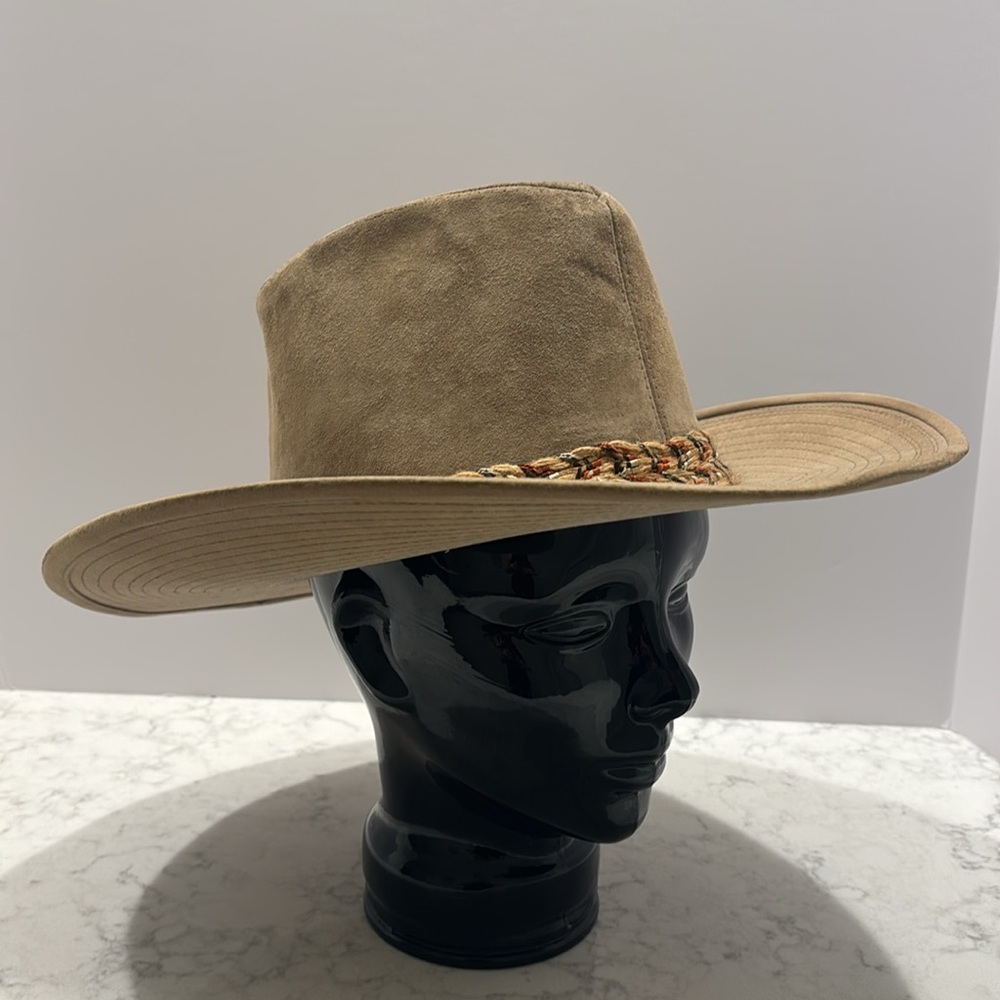 Resistol Self-Conforming Tan Feather Western Cowboy Hat size 7 1/8‎ - Picture 7 of 14